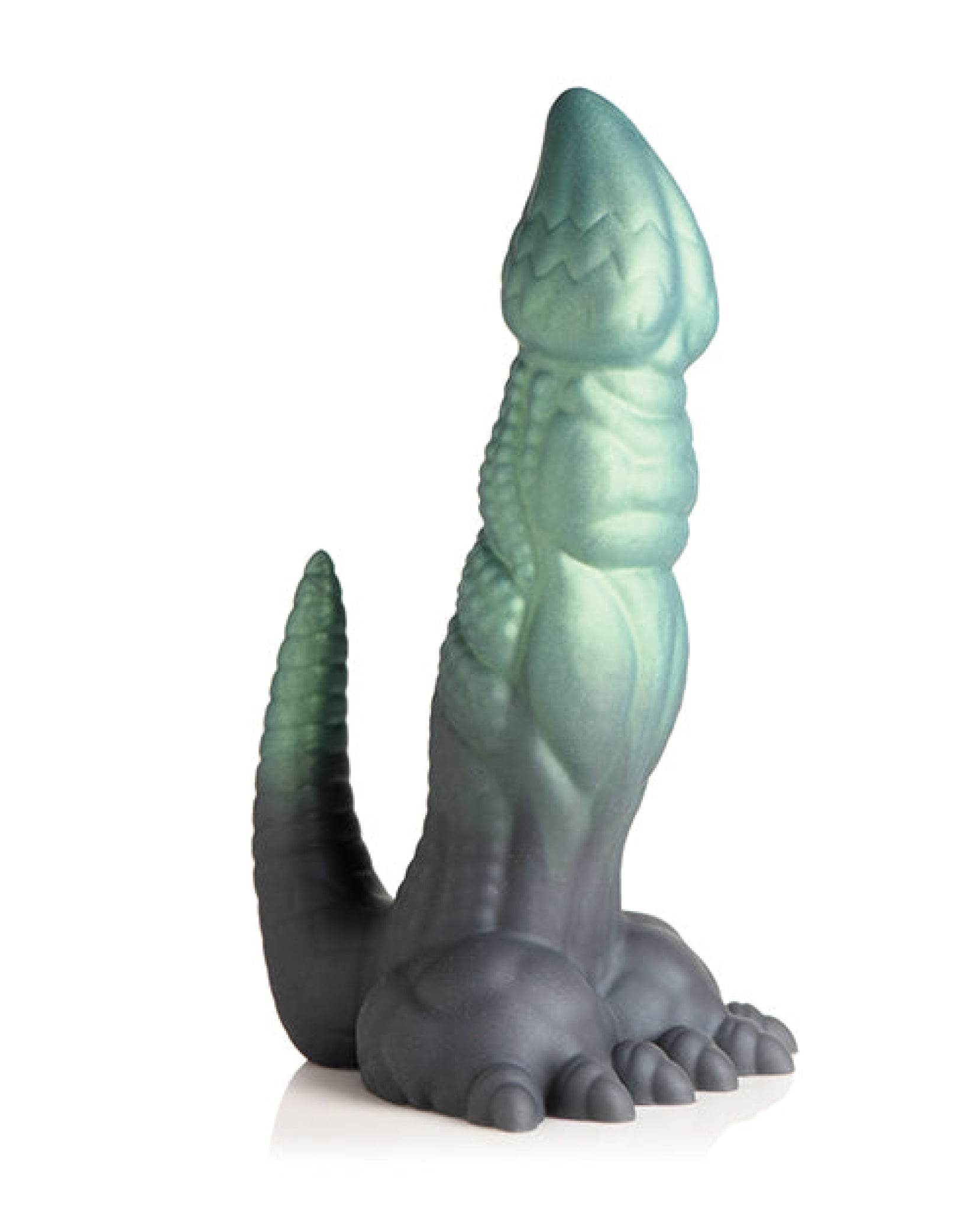 Creature Cocks Dickosaur Dinosaur Silicone Dildo - Black/Teal - SEX LOVE DOLLS