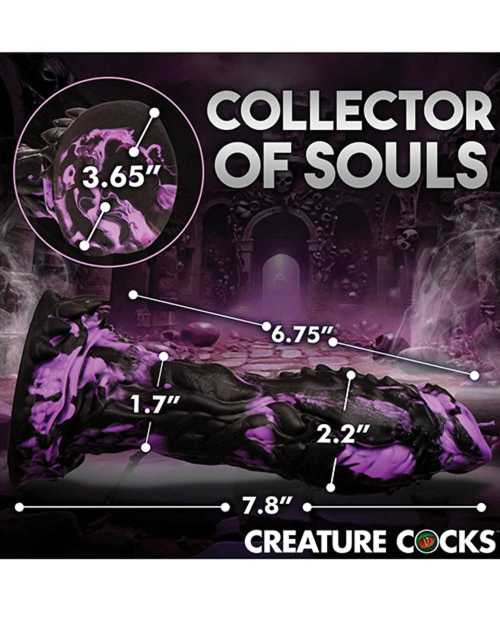 Creature Cocks Grim Silicone Dildo - Black/Purple - SEX LOVE DOLLS