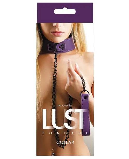 Lust Bondage Collar - Purple - SEX LOVE DOLLS
