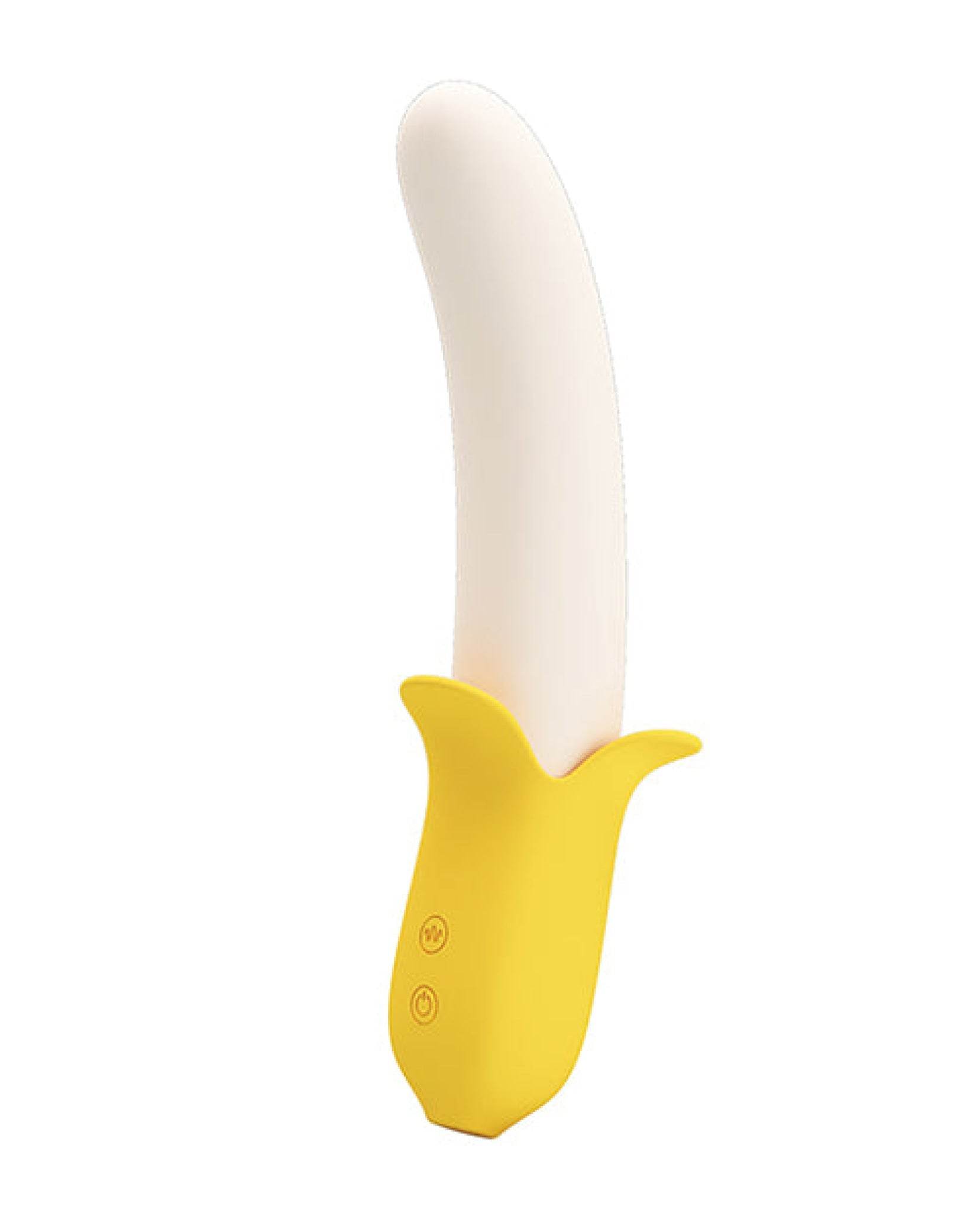 Pretty Love Banana Geek Thrusting Vibrator - Yellow - SEX LOVE DOLLS