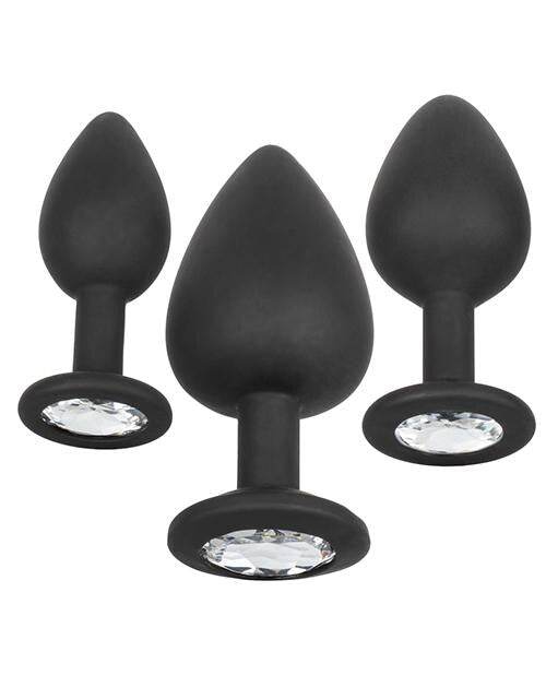 Silicone Gem Anal Kit - Black - SEX LOVE DOLLS