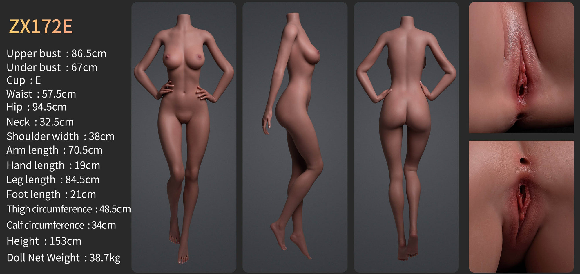 Tessa Premium Silicone Head (Movable Jaw) + SLE Body Sex Doll - ZELEX® [USA STOCK] - SEX LOVE DOLLS