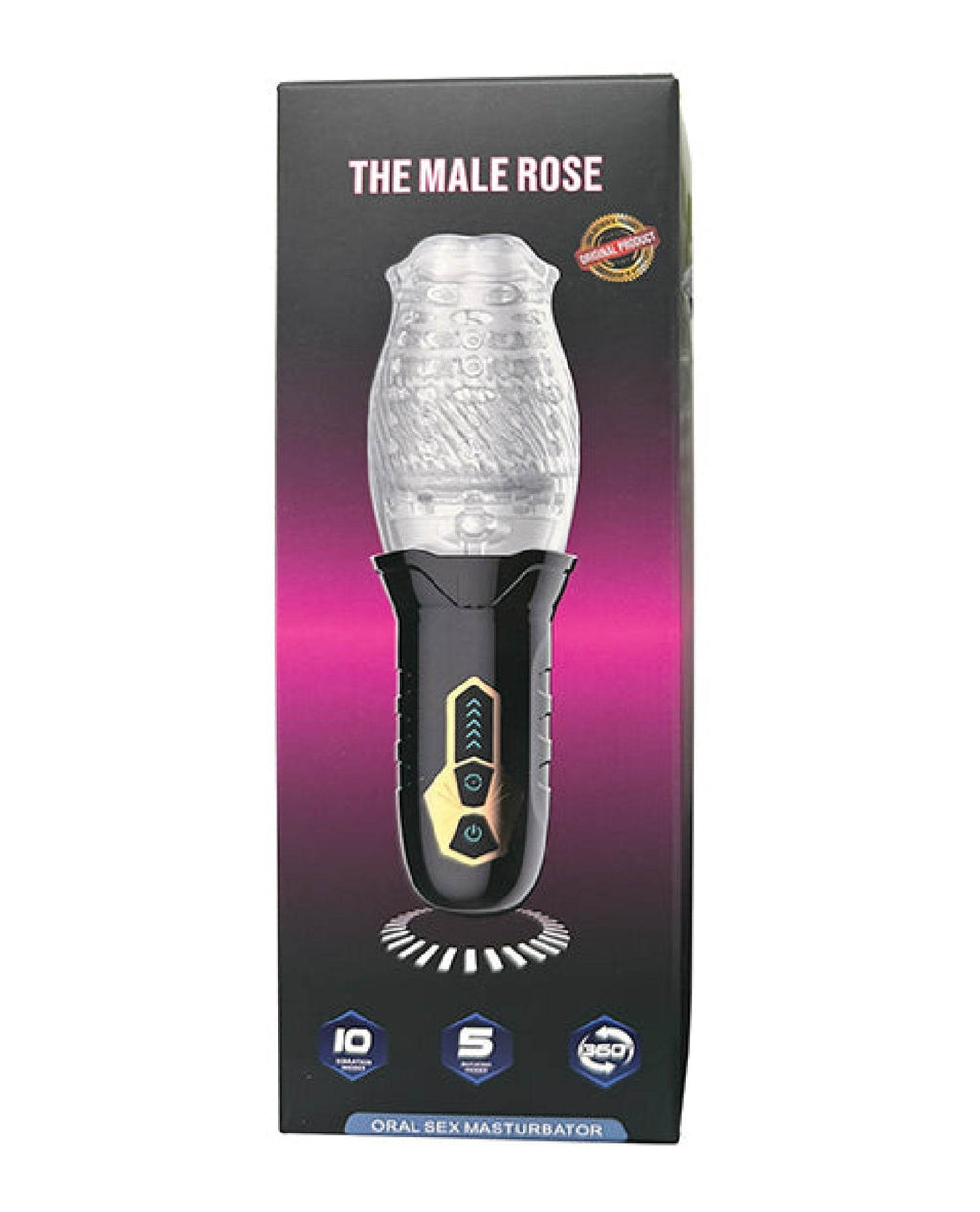 The Male Rose Rotating Blow Job Simulator - Black - SEX LOVE DOLLS