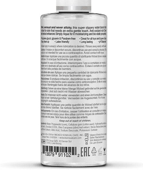 Wicked Sensual Care Simply Aqua Water Based Lubricant - SEX LOVE DOLLS