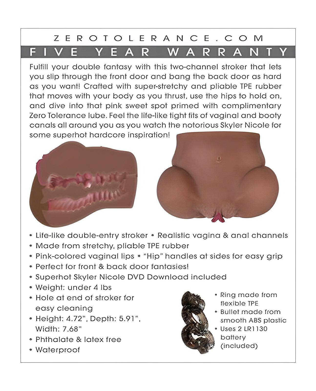 Zero Tolerance Skylar Nicole Movie Download W-realistic Ass & Vagina Stroker - SEX LOVE DOLLS