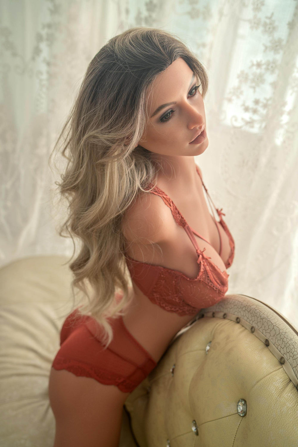 117cm/3ft10 E-cup Realistic Tan Curvy SLE Sex Doll Torso ZXE216_1[USA STOCK] - SEX LOVE DOLLS